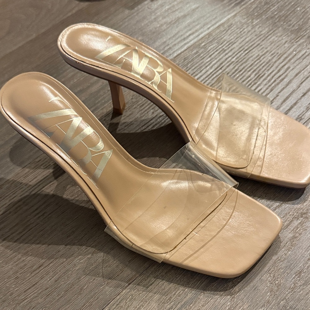 Zara Nude Kitten Heels